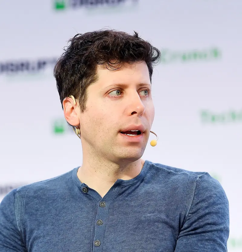 Sam Altman speaking at a public event